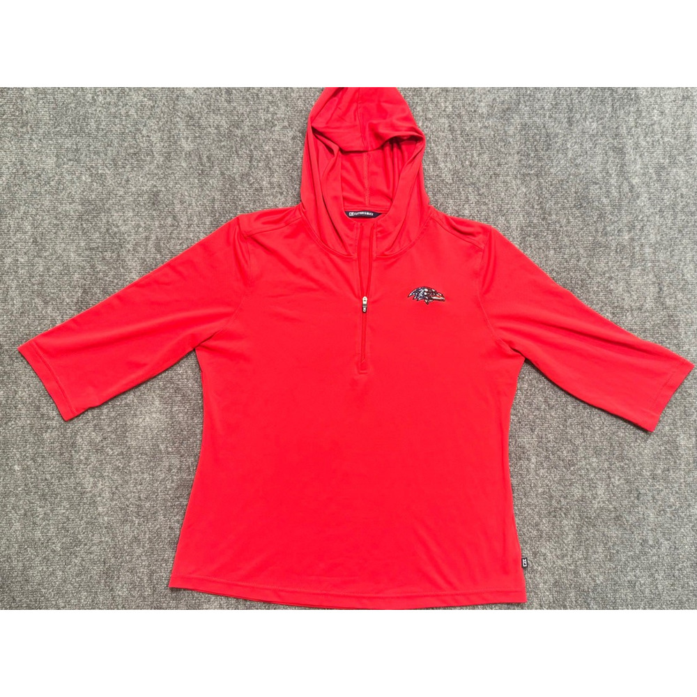 Baltimore Ravens Americana Cutter & Buck Virtue Epic 1/2 Zip Hoodie - Women's S